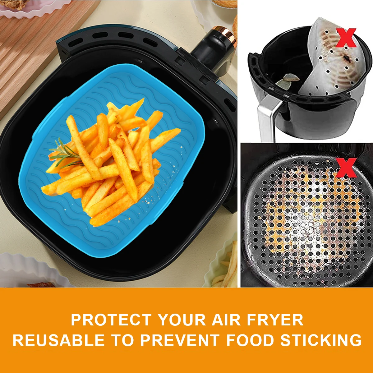 2Pcs Air Fryer Silicone Liner  - Air Fryer Silicone Pot Liner review and price