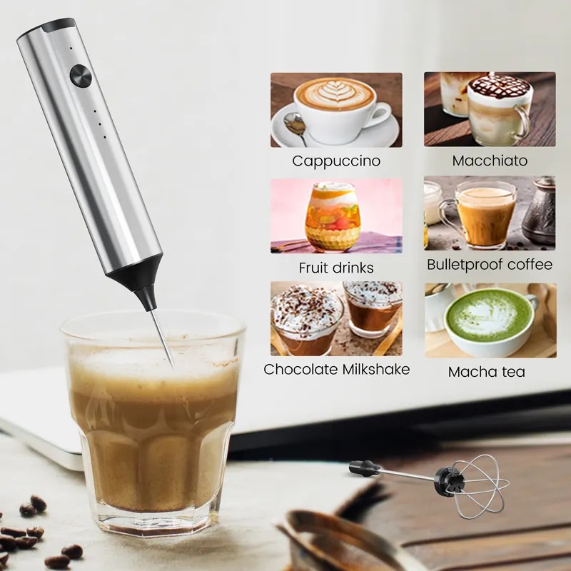 Wireless Electric Mini Milk Fr - Immersion Hand Blender Set review and price