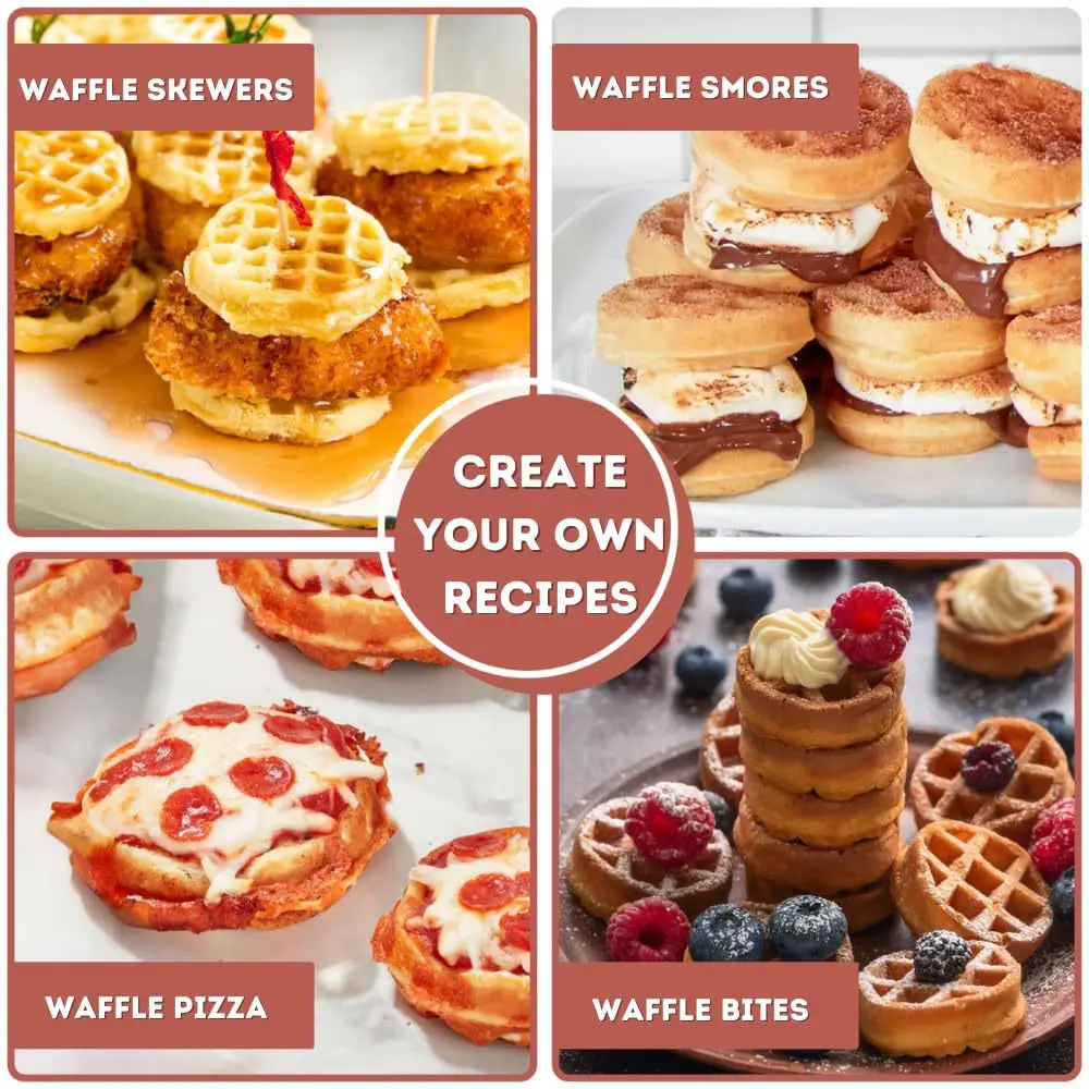 16-Hole Waffle Maker, Quick He - Mini Waffle Maker Machine review and price