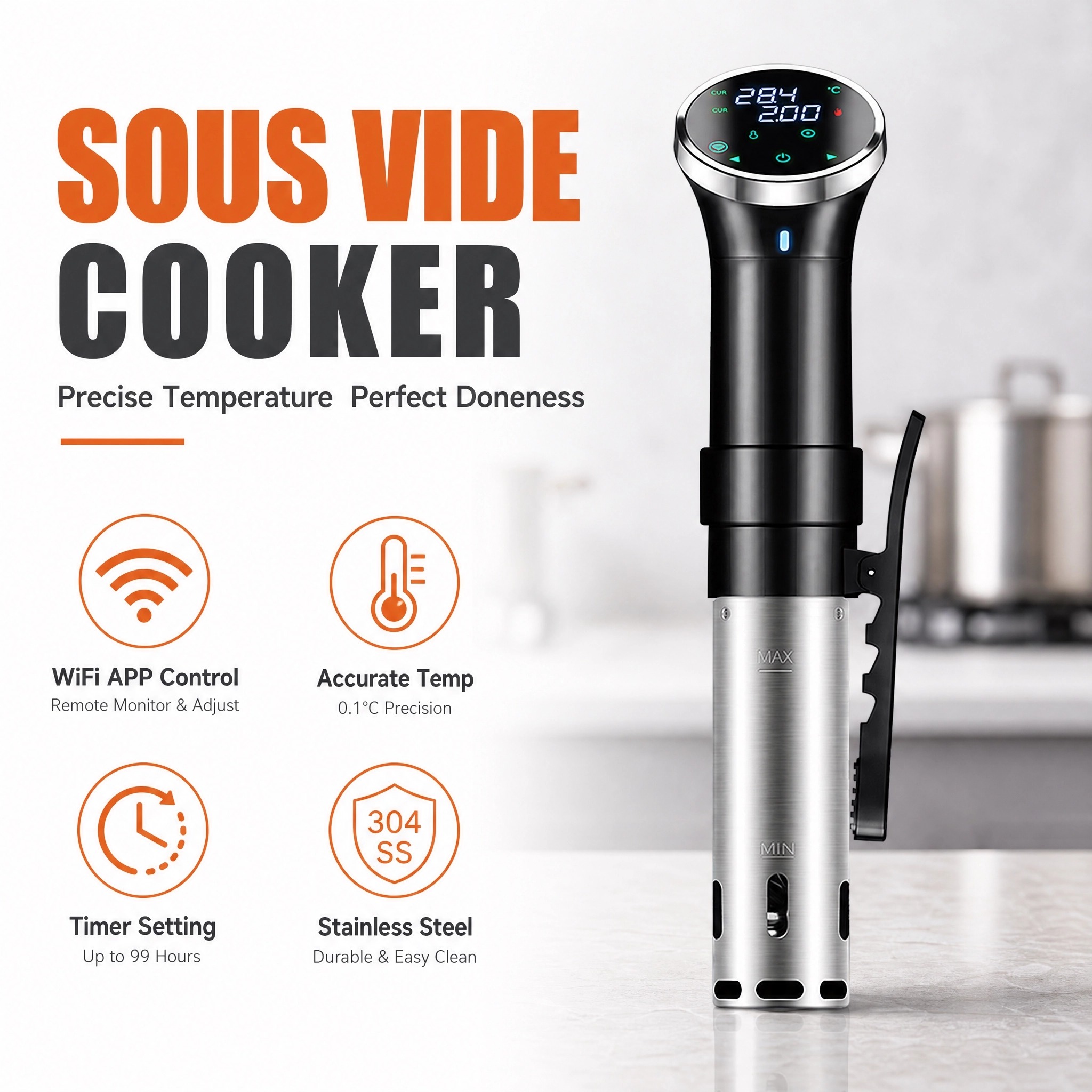 Sous Vide Cooker WiFi Digital  - Digital Sous Vide Precision Cooker review and price
