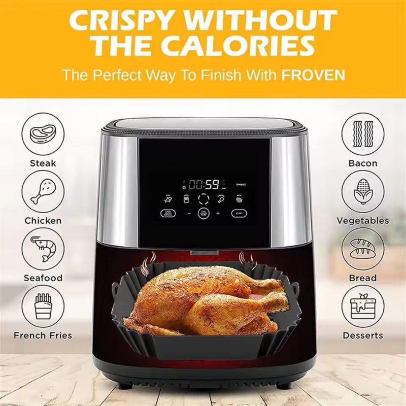 1pc Silicone Air Fryer Pot Tra - Air Fryer Silicone Pot Liner review and price
